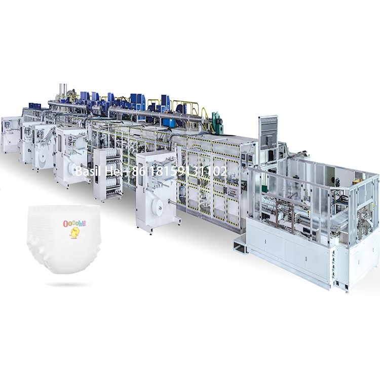 ডিএনডাব্লু 6000 পিসি/মিনিট বেবি ডায়াপার মেকিং মেশিন বেবি ডায়াপার প্যান্ট ডায়াপার টানুন